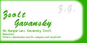 zsolt gavansky business card
